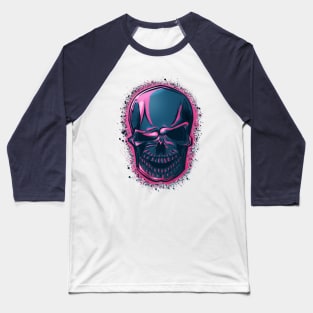 Pink Skull Baseball T-Shirt